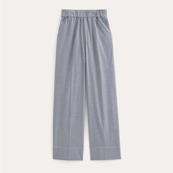 Everlane The Easy Pant Size Medium Organic Cotton Twill Coastal Denim Stripe - Picture 3 of 16